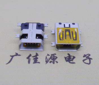 龙岗迷你USB插座,MiNiUSB母座,10P/全贴片带固定柱母头