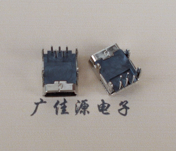 龙岗Mini usb 5p接口,迷你B型母座,四脚DIP插板,连接器