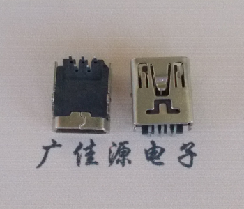 龙岗MINI USB前两脚插座 90度卧式 端子DIP针脚定义