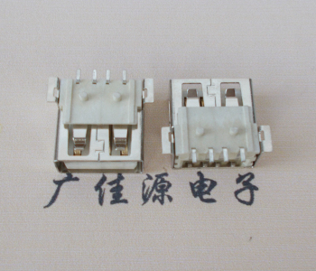 龙岗USB AF方形脚 贴片母座 1.0/1.2柱子直边接口
