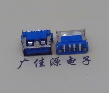 龙岗AF短体10.0接口 蓝色胶芯 直边4pin端子SMT
