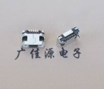龙岗迈克小型 USB连接器 平口5p插座 有柱带焊盘