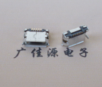 龙岗Micro USB卷口 B型(无柱）插板脚间距6.4普通端子