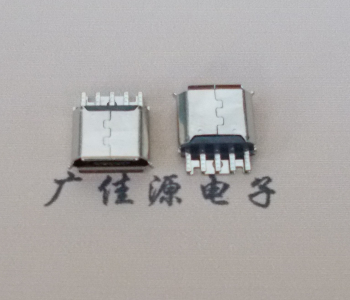 龙岗Micro USB母座 防水接口焊线夹板式悬空翻边