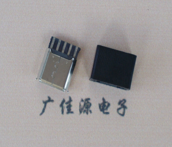 龙岗麦克-迈克 接口USB5p焊线母座 带胶外套 连接器