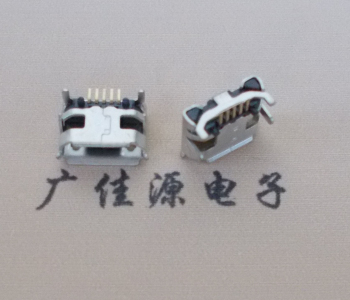 龙岗Micro USB母座牛角间距7.2x6.6mm加长端子定位柱