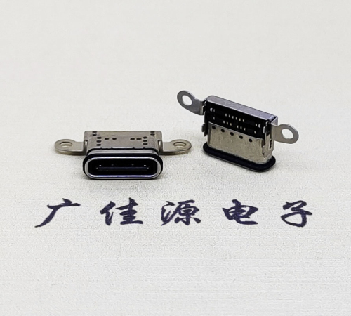 龙岗USB 3.1C口.TYPE-C16P防水双排贴插座带螺丝孔